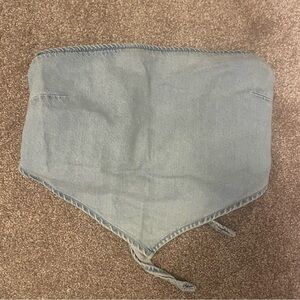 Zara Bandana Denim Top